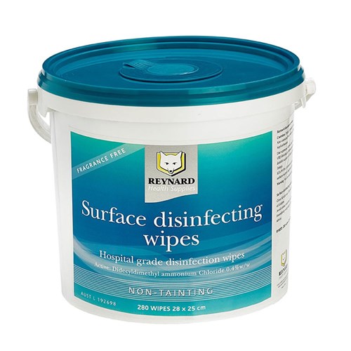 Reynard Surface Disinfecting Wipes Tub 280 Wipes